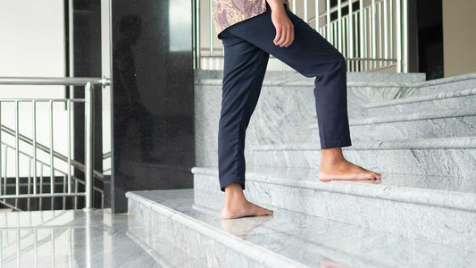 Barefoot in the City - Navigating urban environments without shoes.