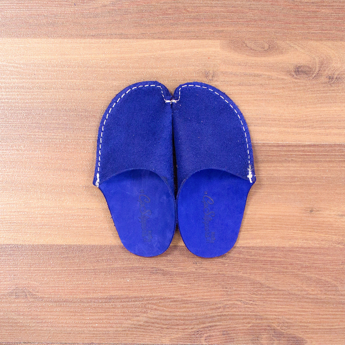 Blue Leather Kids Slipper - CP Slippers