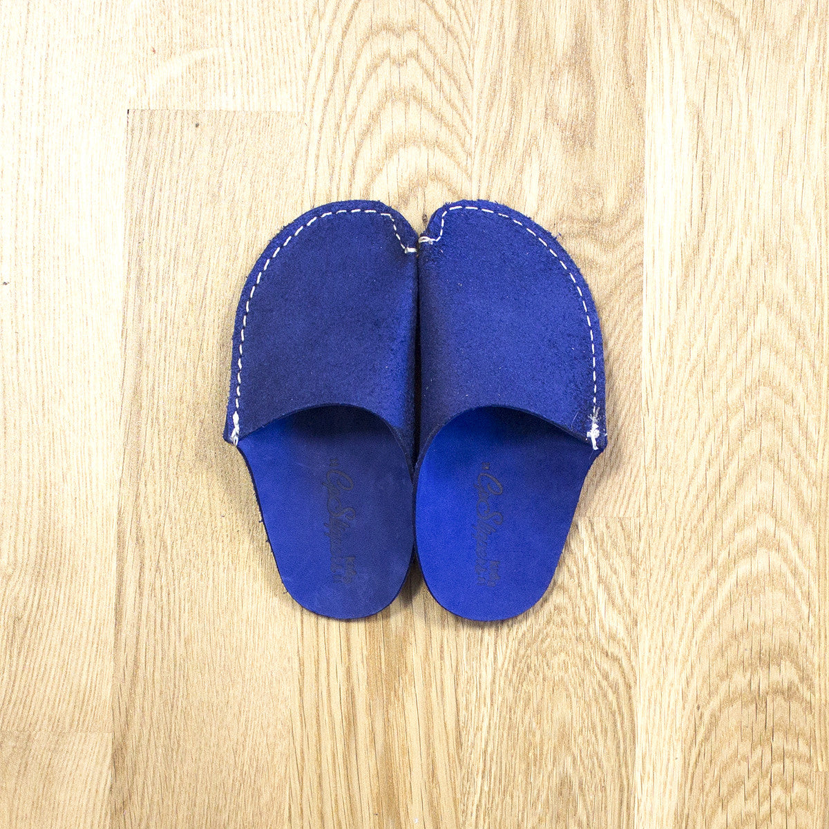 Blue Leather Kids Slipper - CP Slippers