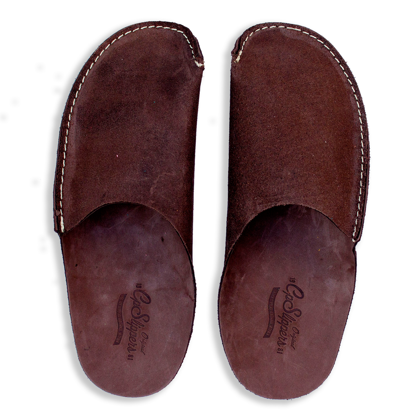 Brown leather hoome shoes CP Slippers for mens and women