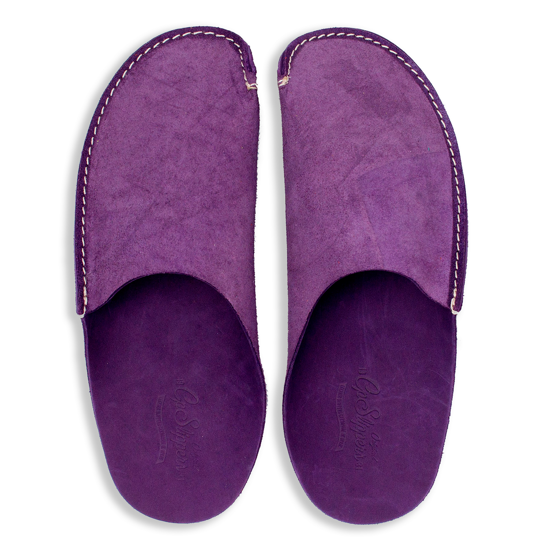 Violet leather CP Slippers home shoes for men and women