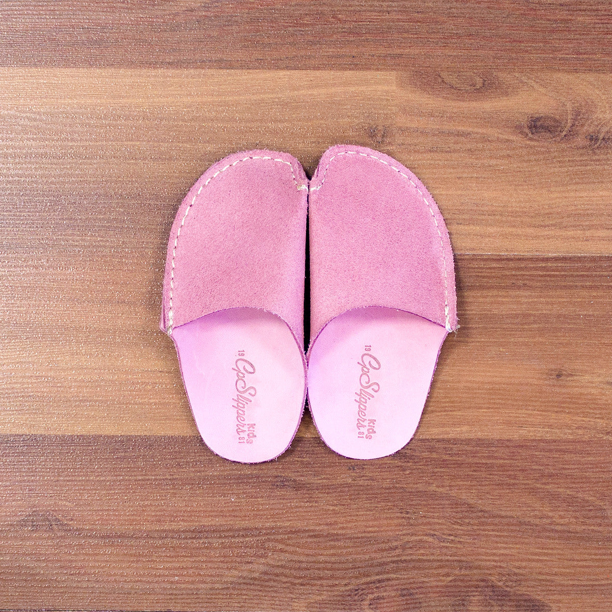 Pink Leather Kids Slipper - CP Slippers