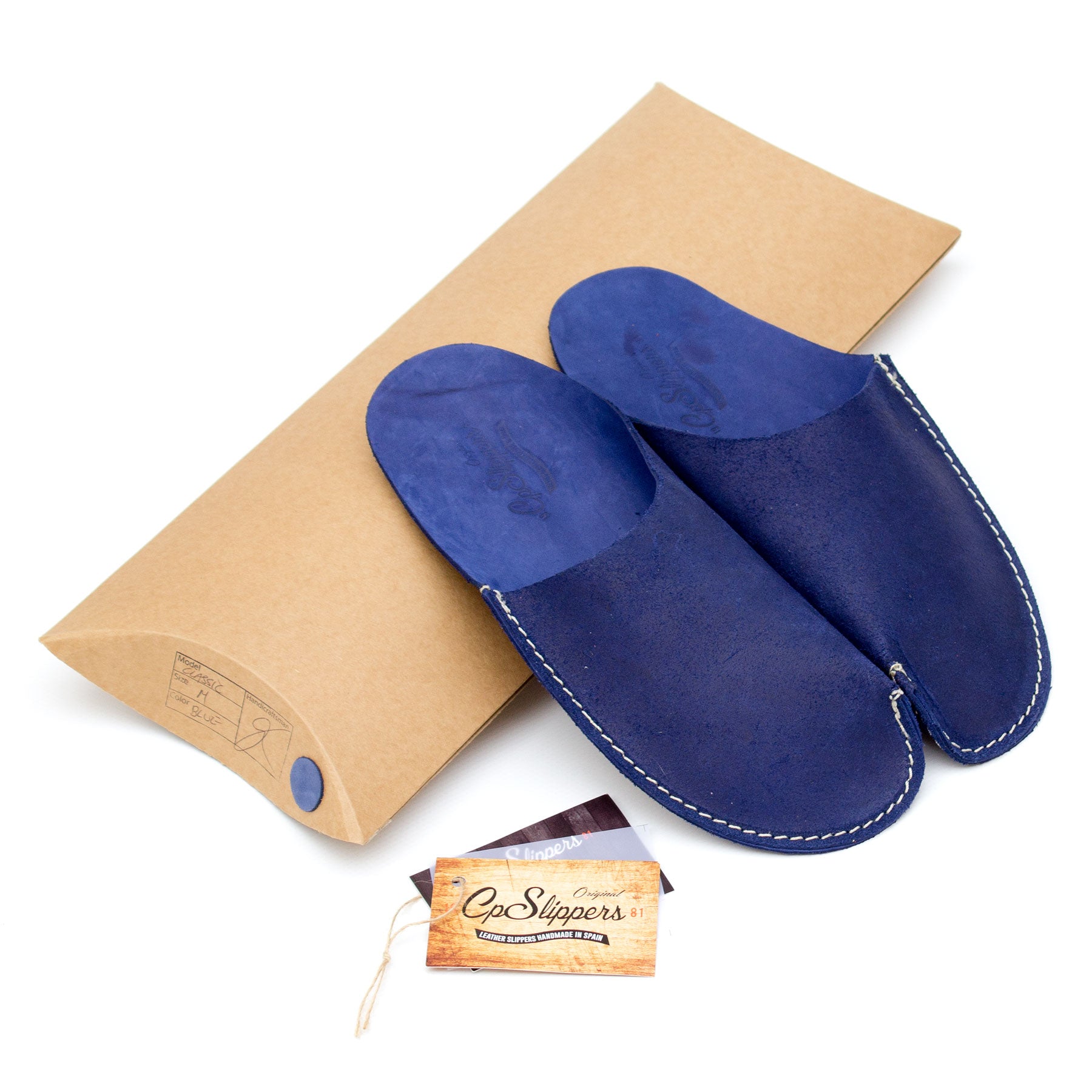 Blue CP Slippers minimalist box for men and women home shoes