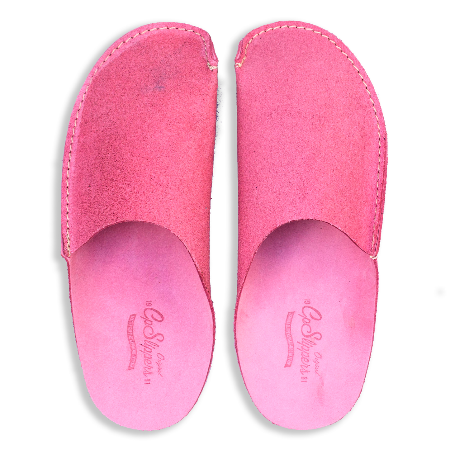 Pink leather home shoes CP Slippers minismalist for men and women