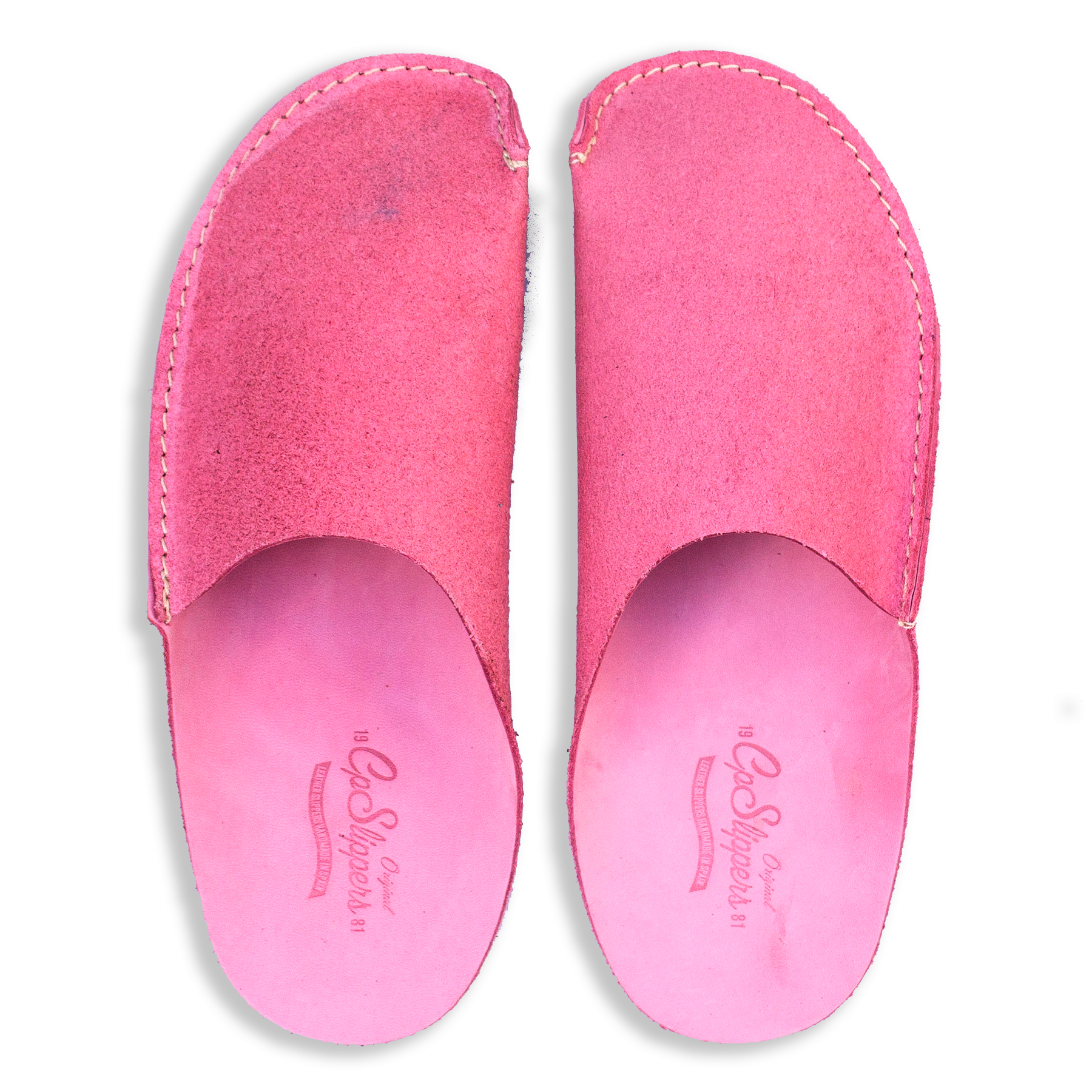 Pink leather home shoes CP Slippers minismalist for men and women