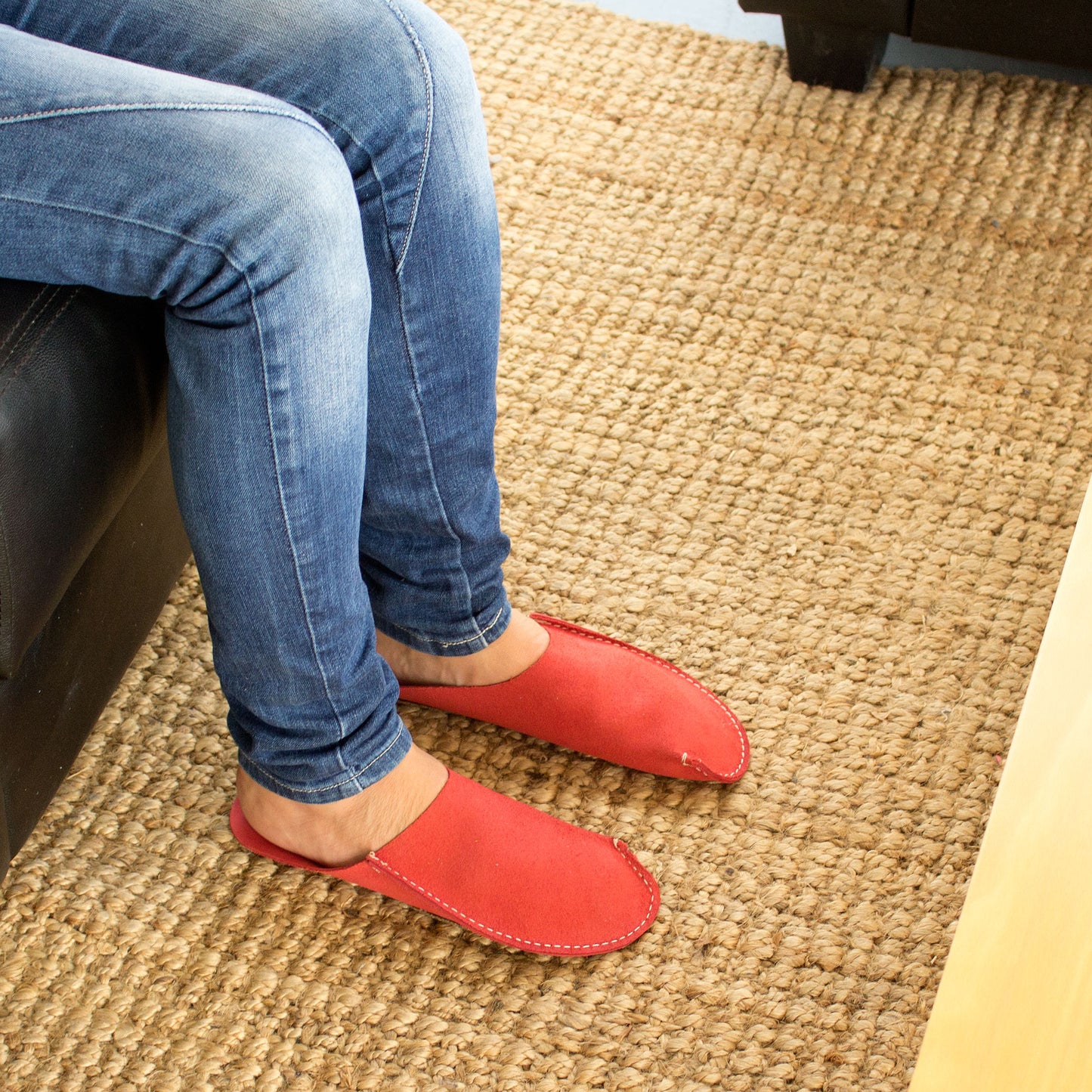 Red CP Slippers minimalist home slippers for man and woman