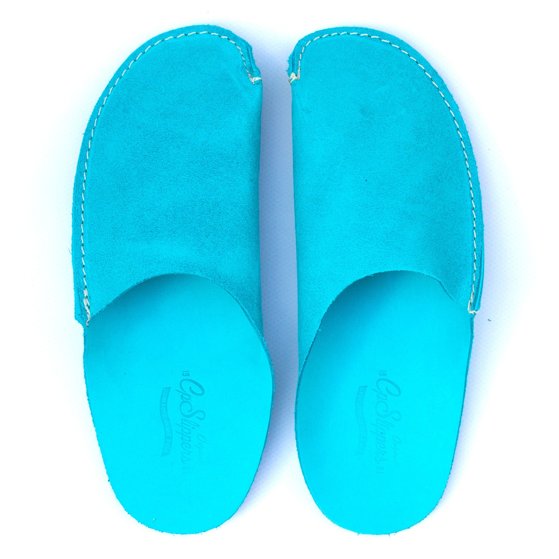 Turquoise CP Slippers Minimalist home shoes for man and woman