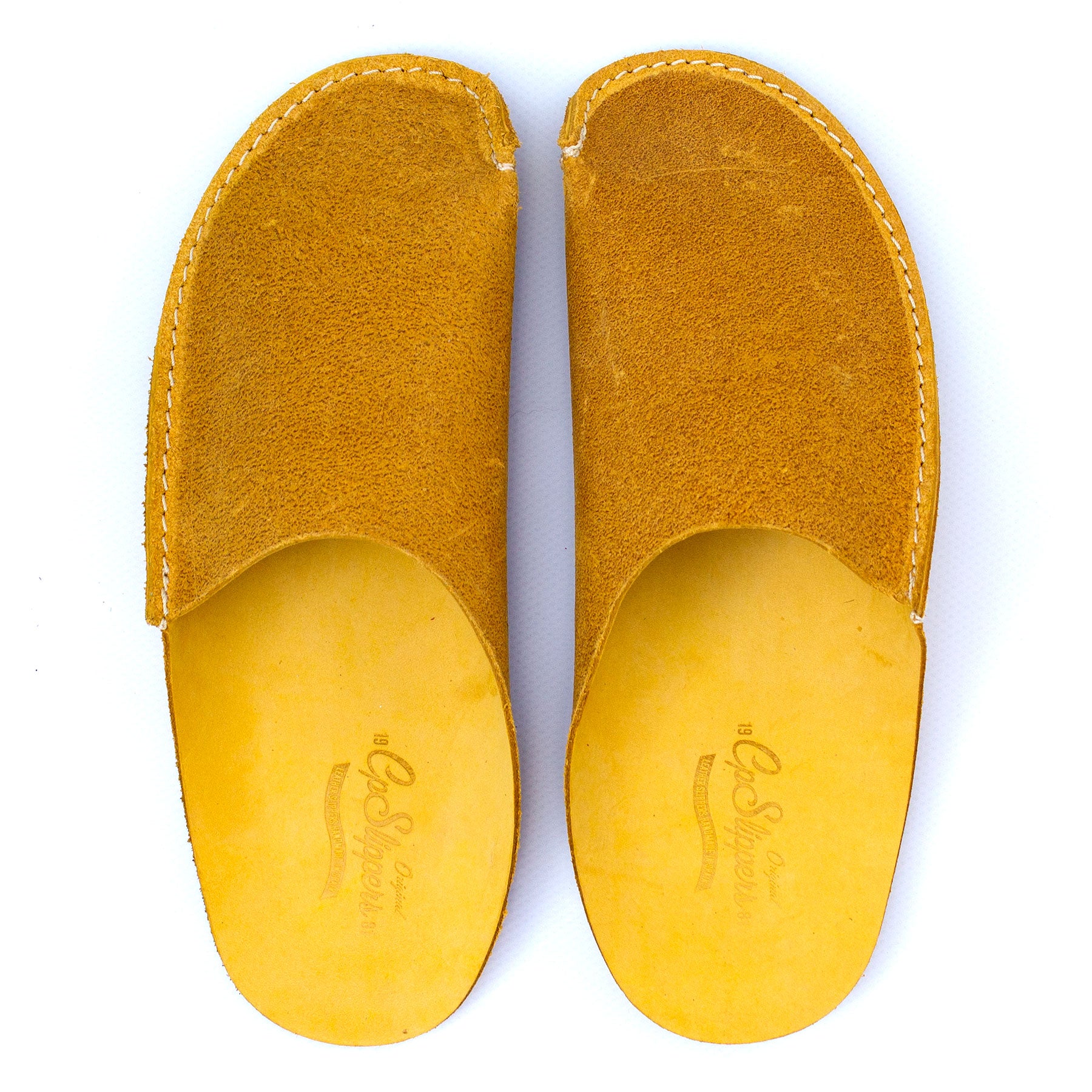 huh Vent et øjeblik Sicilien Yellow Leather Slipper for men and women by CP Slippers Minimalist