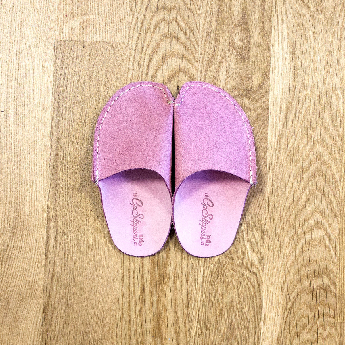 Pink Leather Kids Slipper - CP Slippers