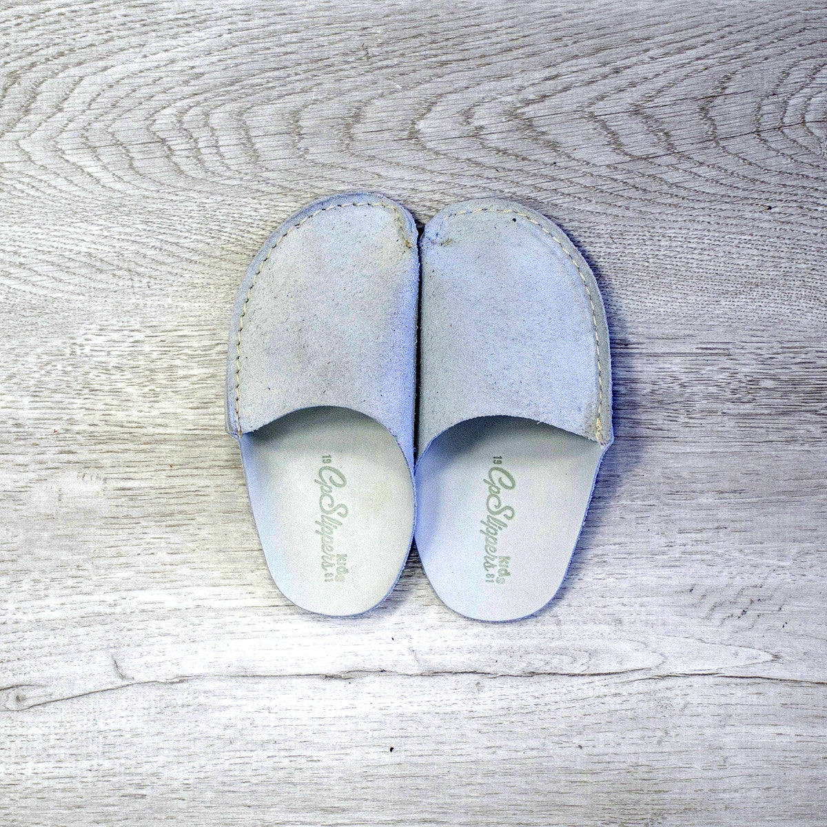 Natural Leather Kids Slipper - CP Slippers