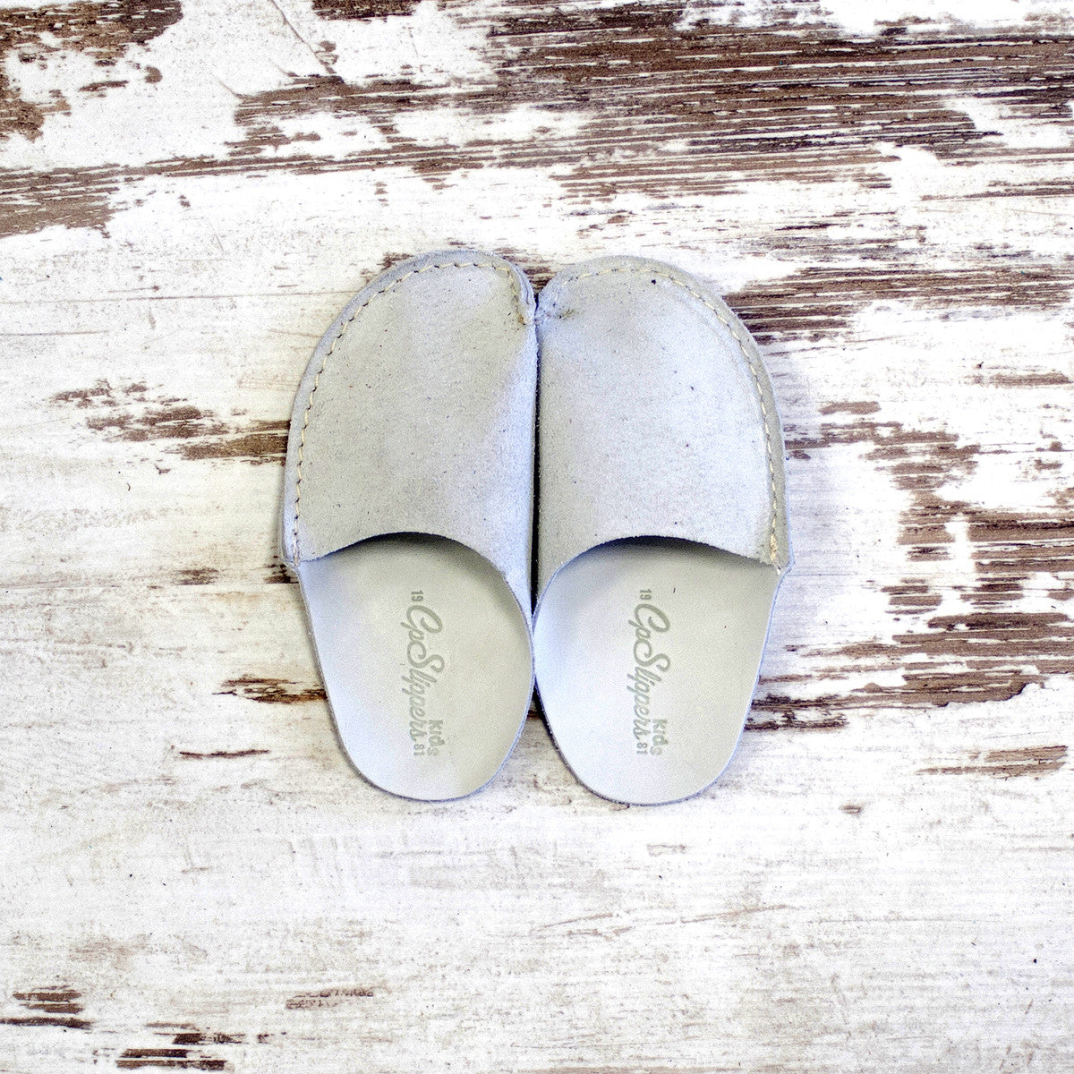 Natural Leather Kids Slipper - CP Slippers